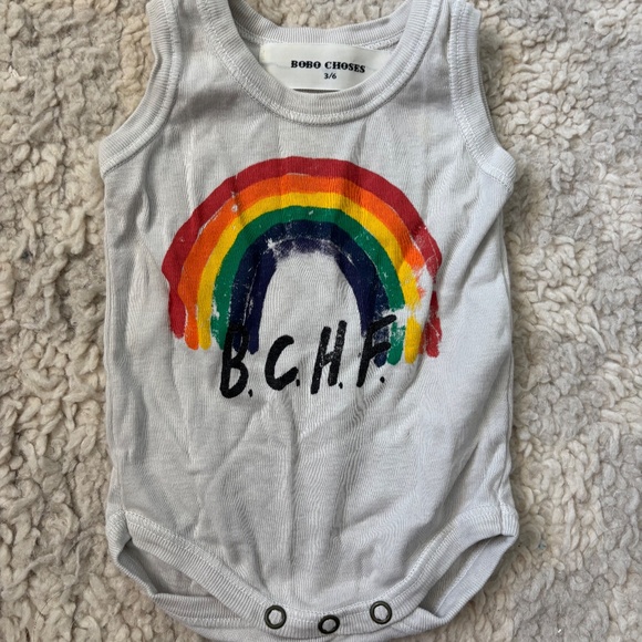 BOBO CHOSES Rainbow Onesie Bodysuit Size 3/6 - Picture 1 of 2